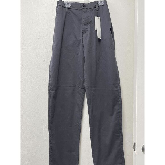 Calvin Klein Men's Straight Fit Stretch Chino Pants - Gray Pinstripe 34W X 34L - Picture 2 of 4